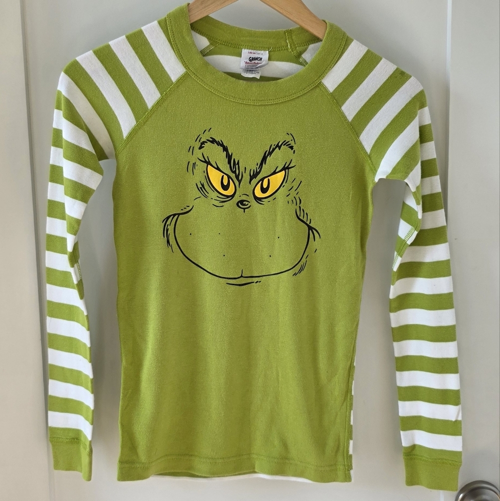 Boy's Green Grinch Pajama Top Hanna Anderson